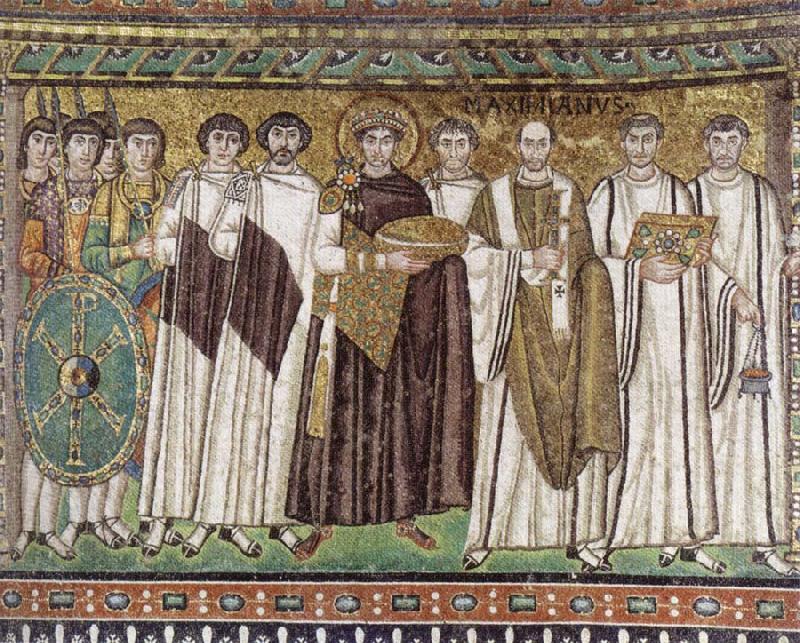 unknow artist The Emperor justinian and his Court